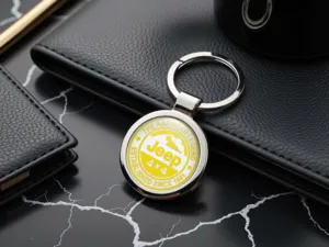 Jeep Portachiavi di Lusso Metallo Inox Premium